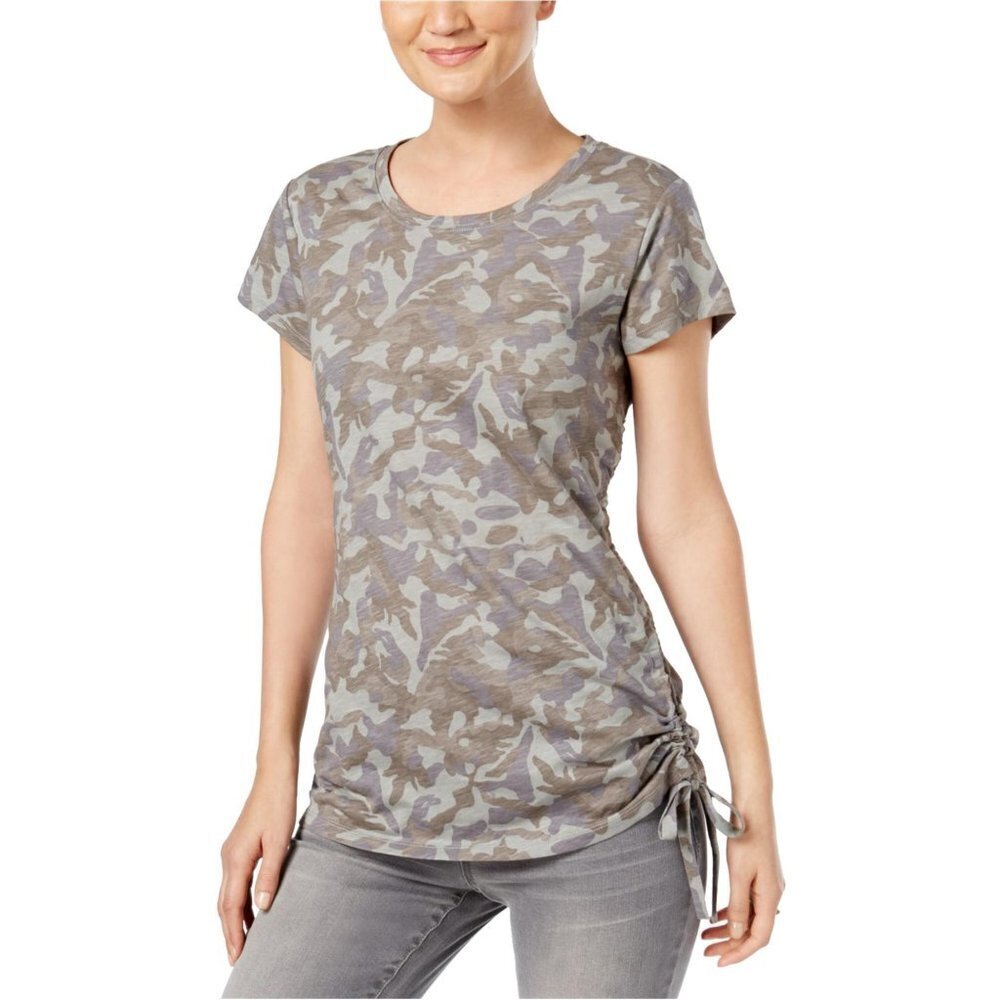 I.N.C. International Concepts Camo Side Tie Shirt - Size Large